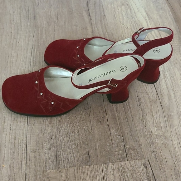 90s Squared Toe Dress Shoe High Heel - Picture 1 of 3